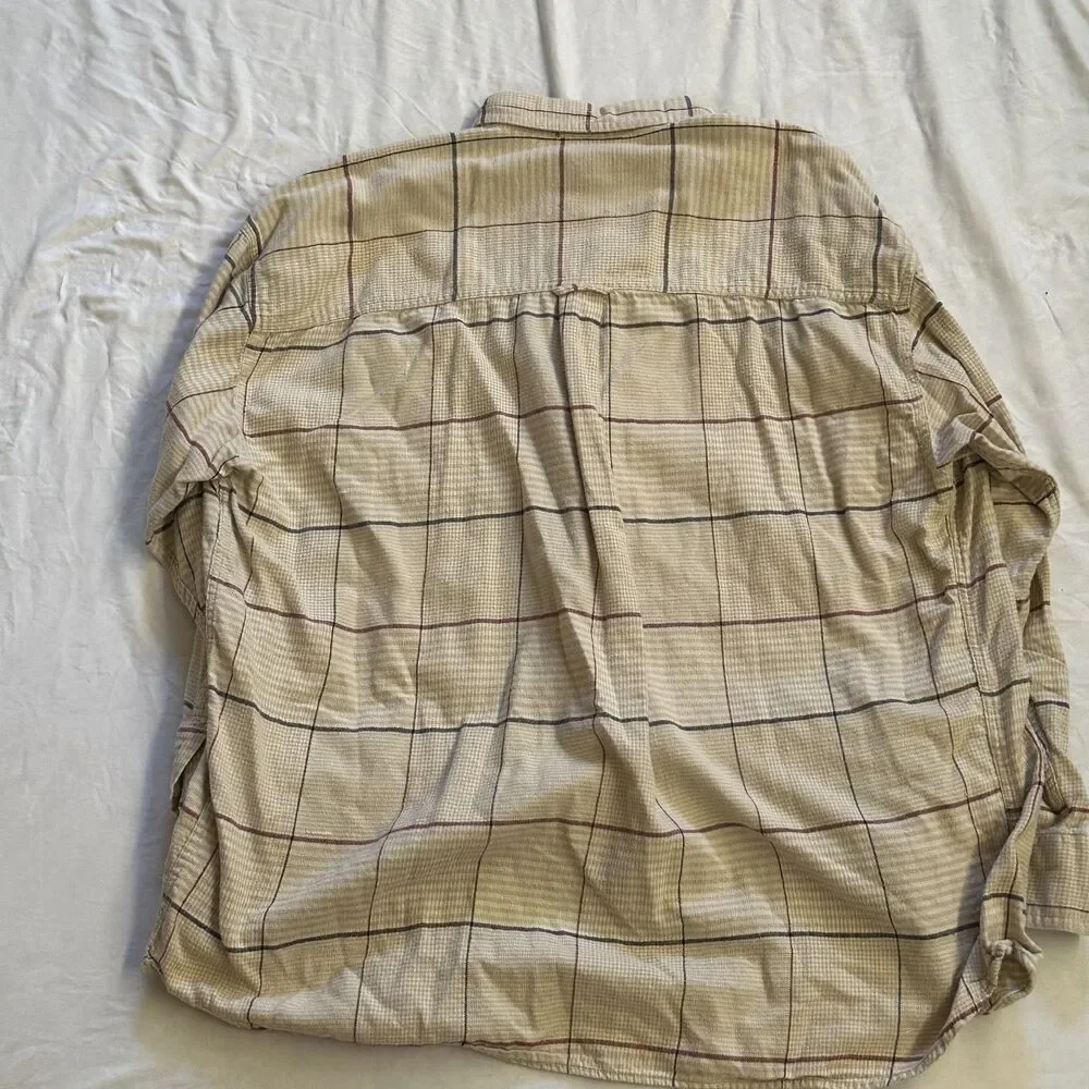 Y2K Ralph Lauren 100% Cotton Plaid Button-Down Shirt XL